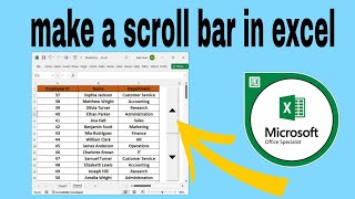 make a scroll bar in excel