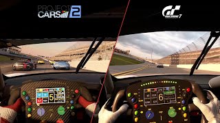 Gran Turismo 7 vs Project Cars 2 | Daytona International Speedway | Early Side by Side Comparison