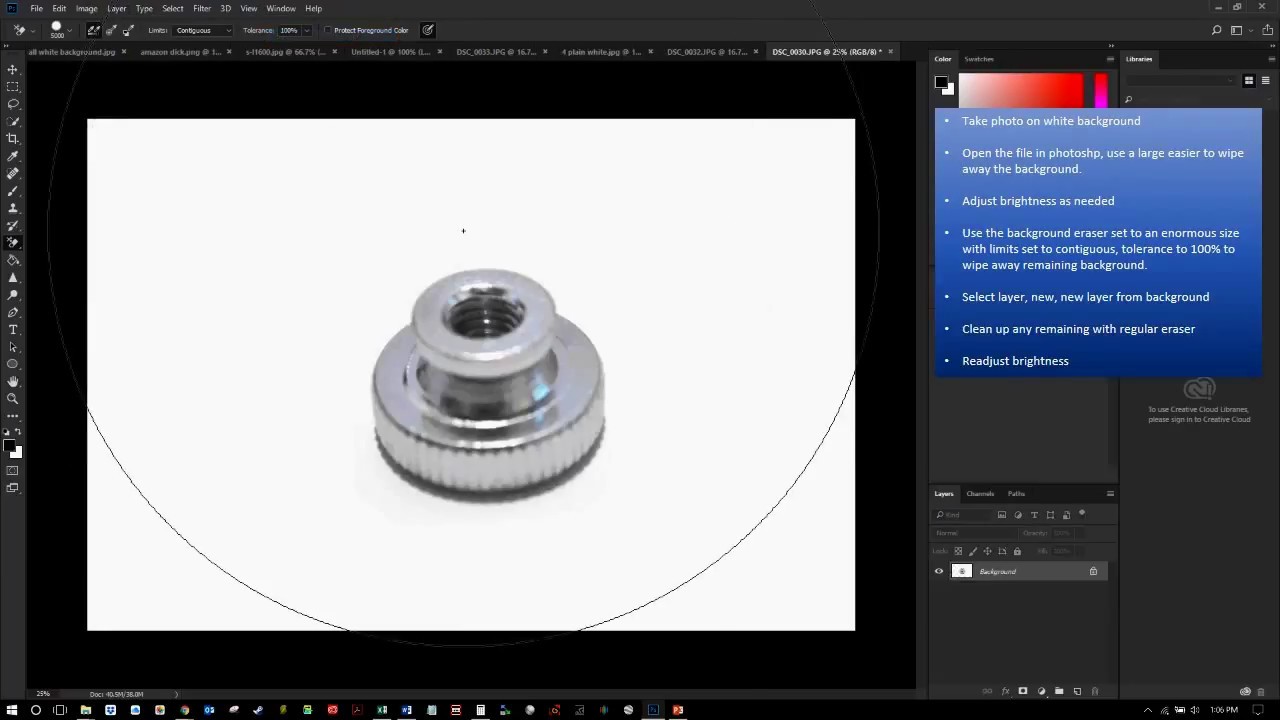 Quick eBay, or Amazon Product Background Removal Photoshop