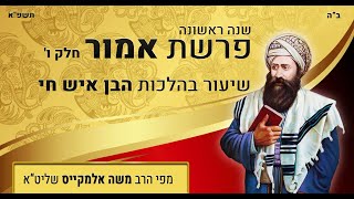 בן איש חי שנה ראשונה - פרשת אמור ו' | הרב משה אלמקייס