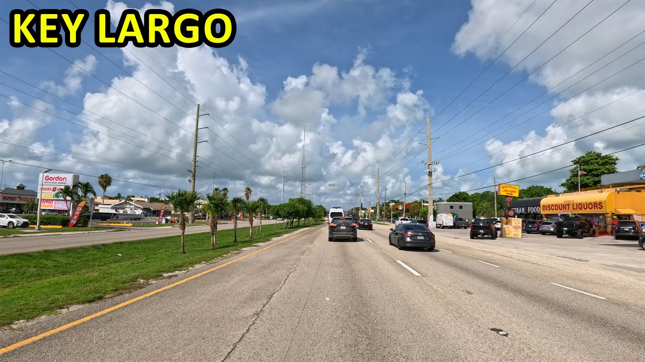 Key Largo Florida Driving Through