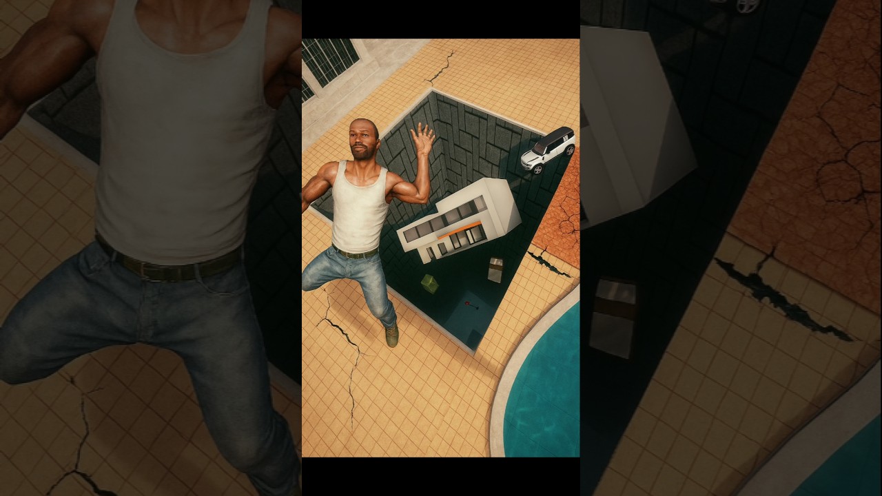 🤯Franklin’s House Fell in Deep Hole😱 | Indian Bikes Driving 3D #shorts #gta #gaming #trending #magic