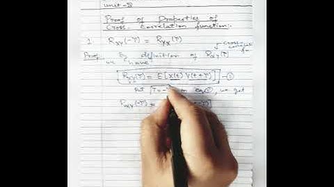 Proof of Properties of Cross Correlation (1)