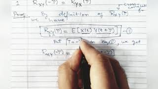 Proof of Properties of Cross Correlation (1)