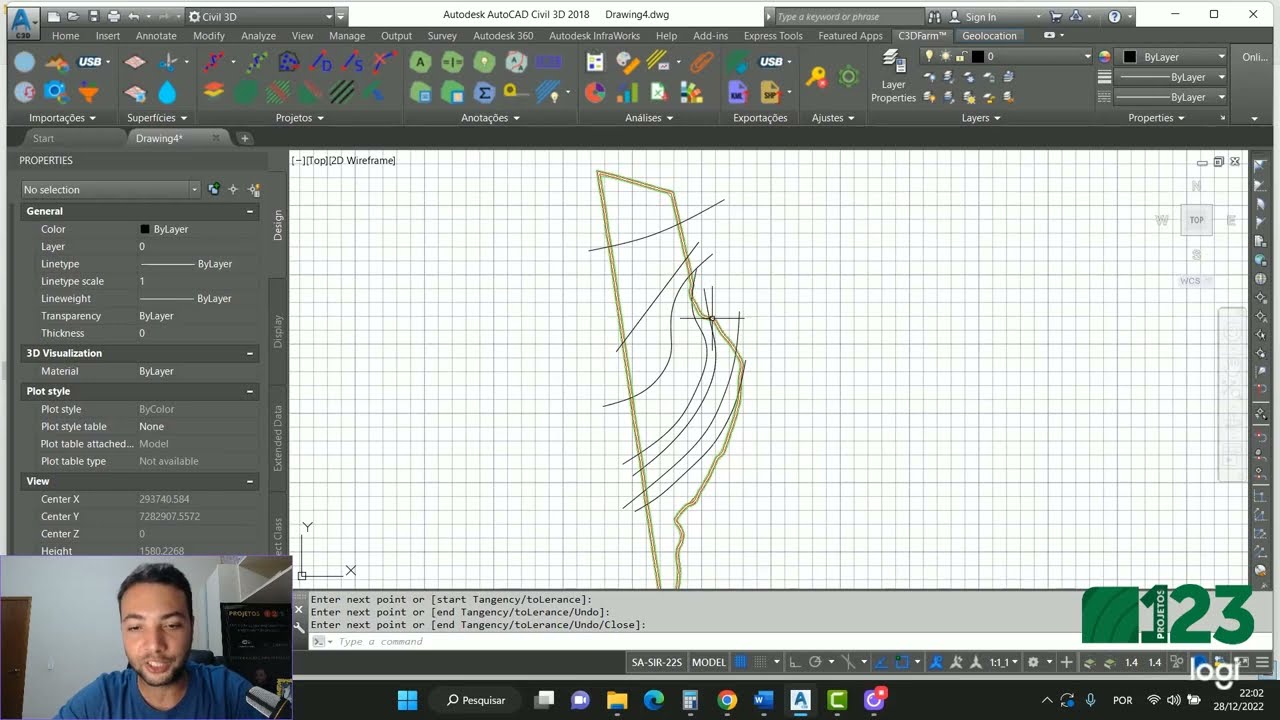 Projeto de Agricultura de Precisão com AutoCAD do ZERO! Parte 1 (linha de plantio)