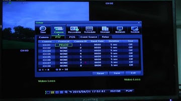 Configuring PTZ to DVR