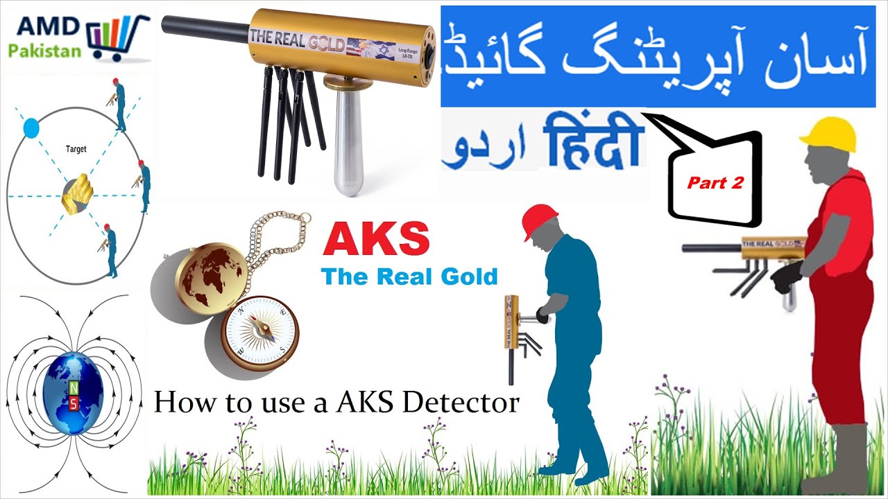 AKS Detector The Real gold 6 Antenna Setting & Test in Pakistan Urdu