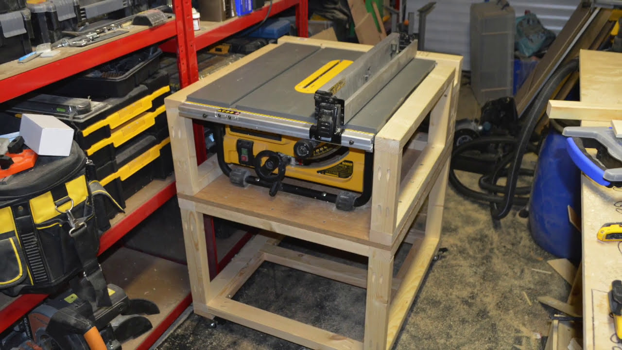 Mobile Table Saw Station Build For Dewalt Dw745 Free Plans