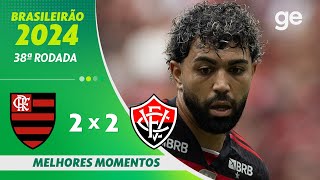 Thumbnail for FLAMENGO 2 X 2 VITÓRIA | MELHORES MOMENTOS | 38ª RODADA DO BRASILEIRÃO 2024 | ge.globo