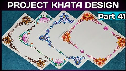 Border and corner design for student project khata.// Practical khata design. Tarun Art. Part 41