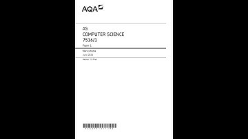 2024 AQA As Computer Science Paper 1 Mark Scheme 7516 1
