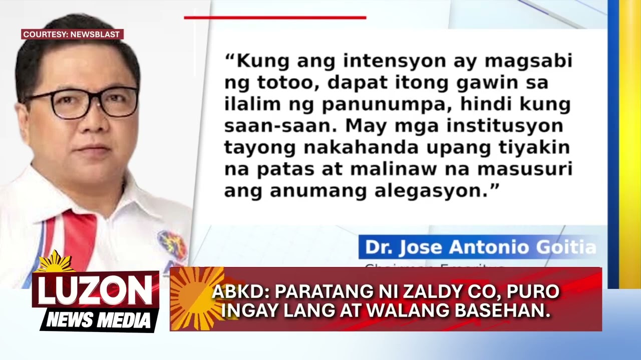 ABKD: Paratang ni Zaldy Co, puro ingay lang at walang basehan. 