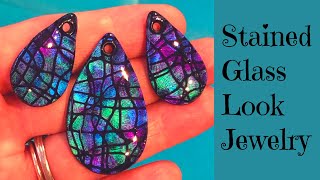 Stained Glass Look Effect Jewelry Easy Polymer Clay Pendant and Earrings Tutorial by Thinking Outside The Box 48,353 views 3 years ago 15 minutes