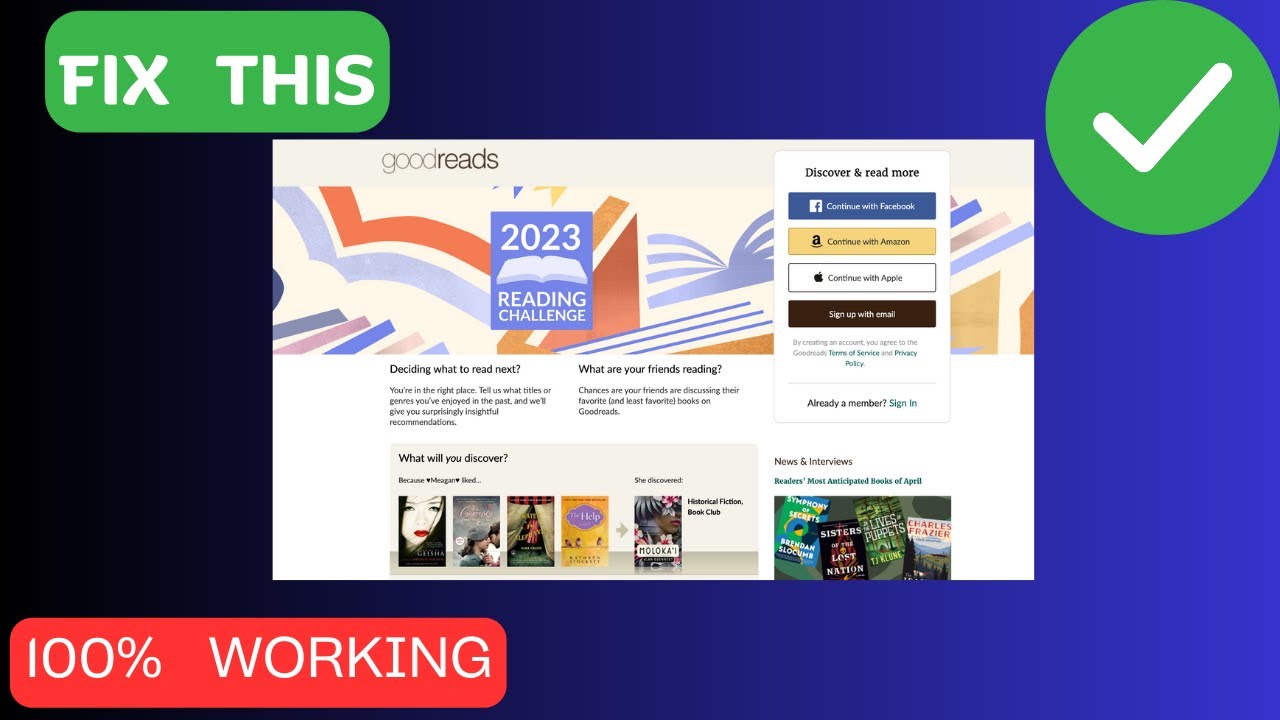 How to Fix Goodreads Not Working why Goodreads is not working YouTube