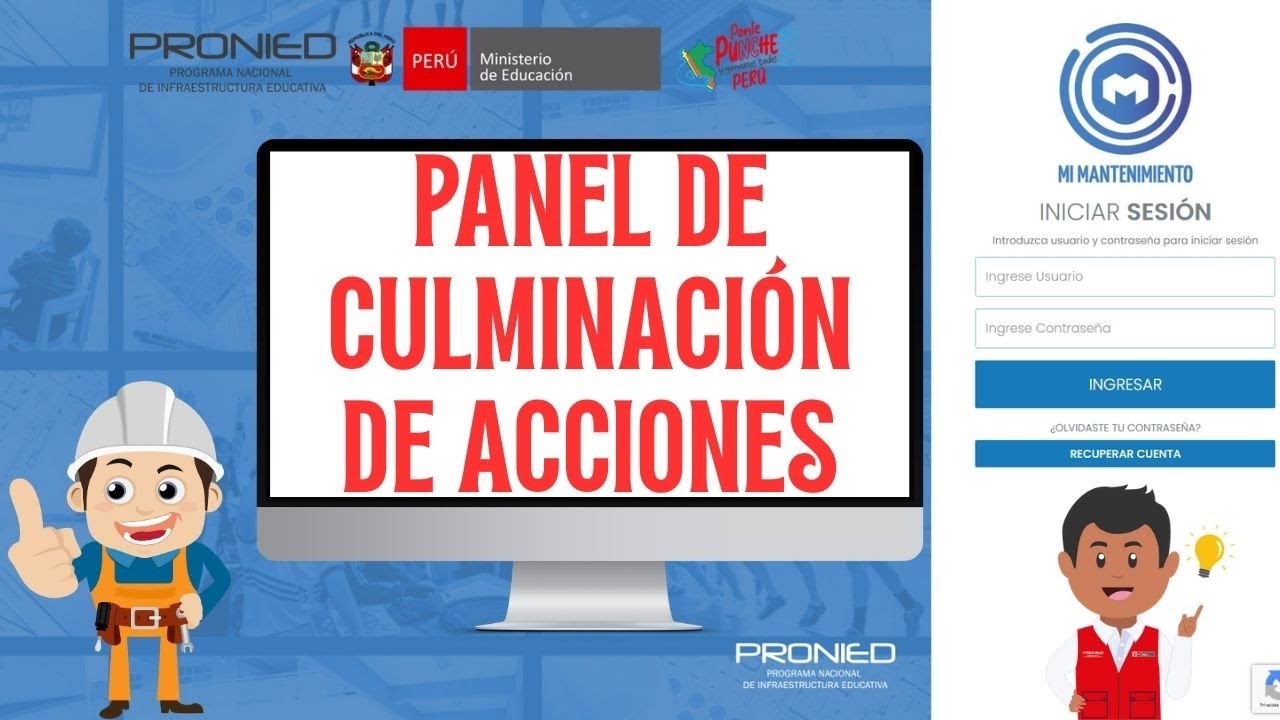 PANEL DE CULMINACIÓN DE ACCIONES 2025 - MI MANTENIMIENTO