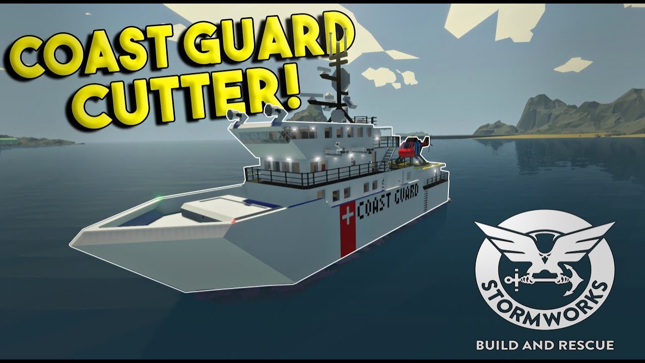 coast guard cutter & harbor island! - stormworks: build
