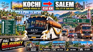 KOCHI TO SALEM BUS JOURNEY | HIGH SPEED OVERTAKES & HEAVY TRAFFIC 🚌💨 | BUS SIMULATOR | 450 KM screenshot 3