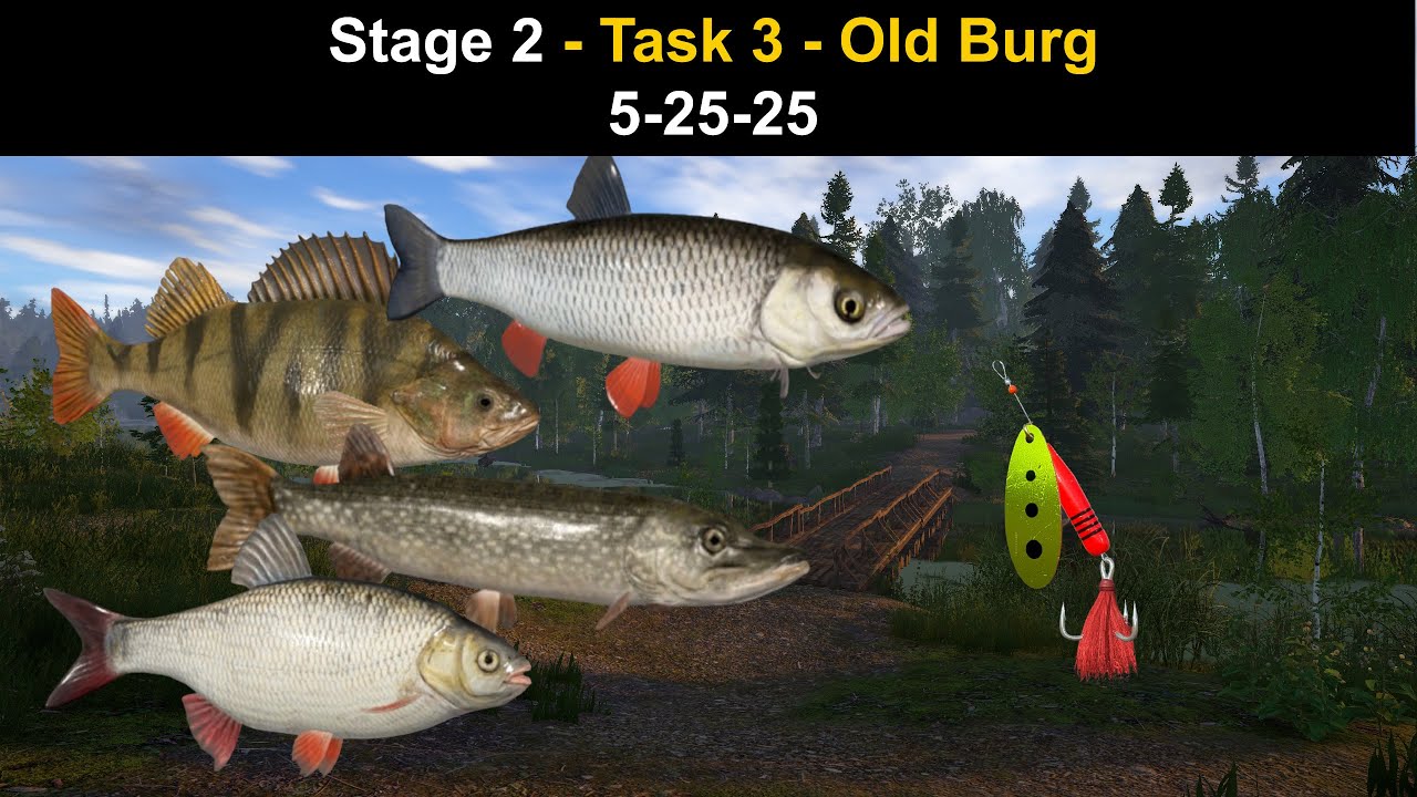 Russian Fishing 4, Stage 2 - Task 3 - Old Burg 5-25-25 - YouTube