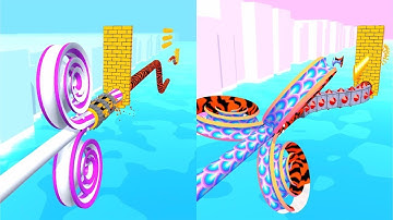 Spiral Rider! Very Satisfying And Relaxing ASMR Slicing Game