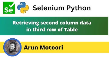 Retrieving second column data in third row of Table using Selenium Python (Selenium Python)