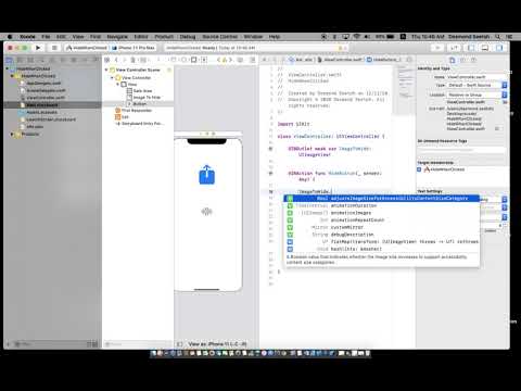 Lesson 16 Xcode Click to Hide Image