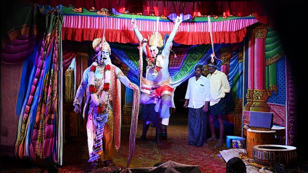 అలారుదిన్నే నాటకము శ్రీరాముడు పురుషోత్తం ఆంజనేయుడు గురు స్వామి హోరాహోరీగా జరిగిన