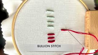 Bullion Stitch | Embroidery Stitch Tutorial Resimi