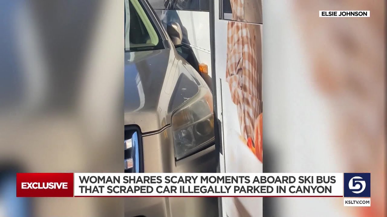 Лыжный автобус UTA врезался в автомобиль, припаркованный в неположенном месте в каньоне Биг-Котто...