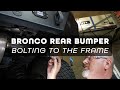 Bronco 6g metaltech 4x4 aces high rear bumper install 6 bolting to frame