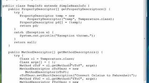 1403 Creating A Beaninfo Class   Part 2