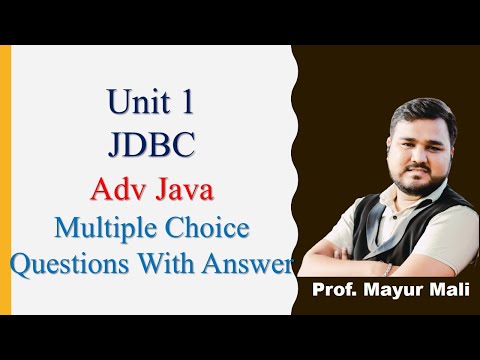Adv Java | Unit 1JDBC | Multiple Choice Questions With Answer