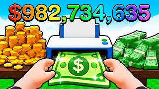I Became #1 RICHEST Player in Roblox Print Cash!