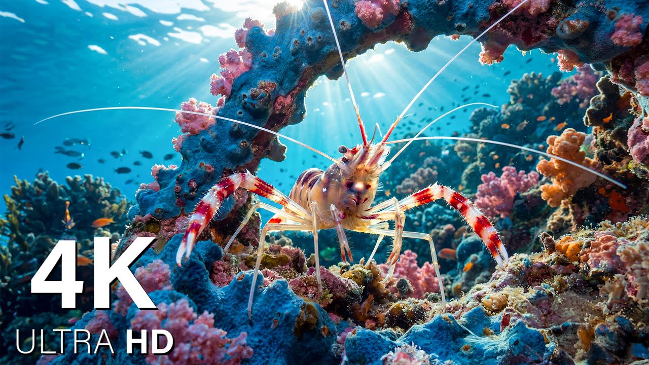 Aquarium 4K Ultra HD - Stunning Coral Reef Fish with Relaxing Meditation Music for Sleep