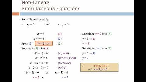 01 Non Linear Simultaneous Equations VID