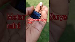 motor mini tenaga Surya #diy