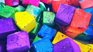 C/W @ShiriyaSinghAsmr  Rainbow Deep Dyed Soft Chalk Cubes Crushing ASMR (Super Crunchy) | Relaxing screenshot 3