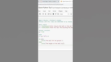 Python in Under One Minute: Solving Kinematic Physics Problems!