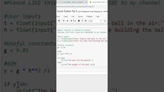 Python in Under One Minute: Solving Kinematic Physics Problems!