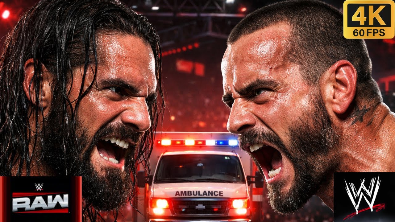 Полный матч - Сет Роллинс против Си Эм Панка в матче "Скорая помощь" в Raw 