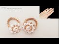 ( Improved ) How to make a  Floral Pearl Beaded Ring. Beads jewelry making. Beading tutorials.