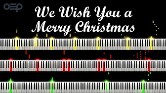 We Wish You a Merry Christmas | Orchestral Christmas Music with MIDI Visualizer 4K
