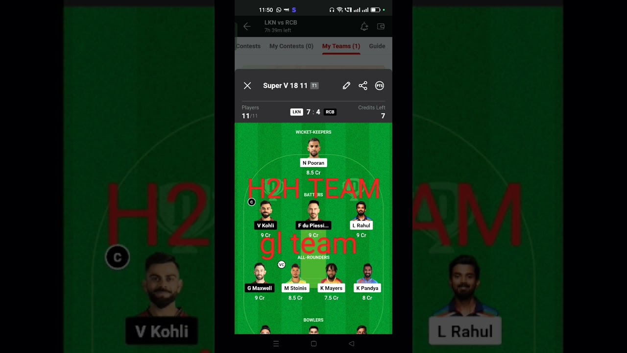 LKN VS RCB Dream11 Prediction,Lag vs RCB Dream11 Prediction,Lsg vs RCB 2023,ipl2023 