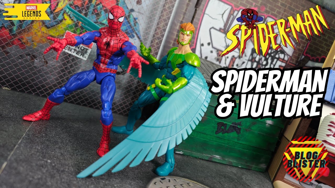 Marvel Legends SpiderMan Y Vulture VHS Animated Series 90s Reseña Review En Español