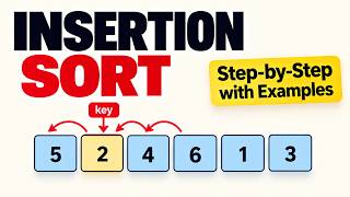 12 Insertion Sort Algorithm Explained | Step-by-Step with Examples