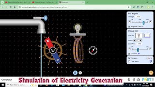 Online simulation of electric generator | online simulation of electricity generation