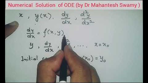 Numerical Solution ODE (Video 1)