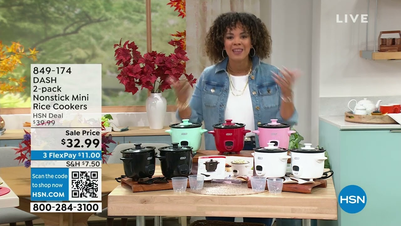 DASH 2pack Nonstick Mini Rice Cookers - YouTube