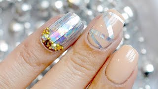 Маникюр, дизайн ногтей с полосками фольги от Beauty BigBang видео Ногти с полосками фольги