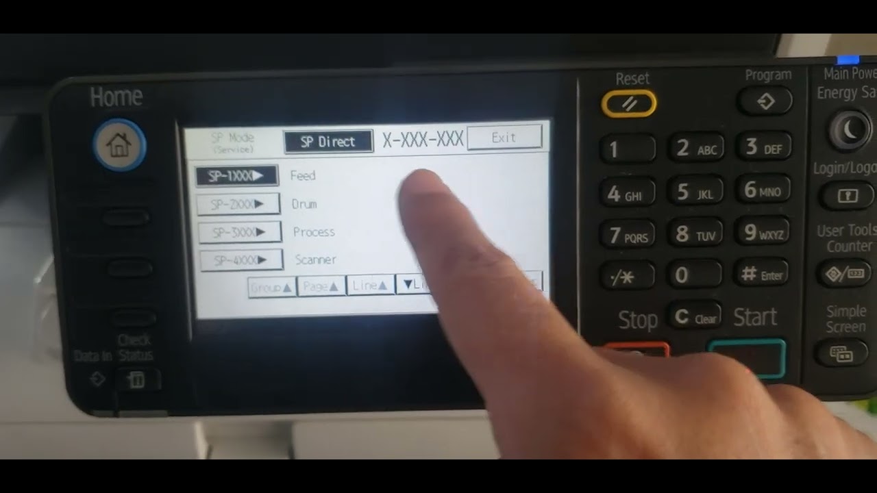 RICOH SP 4510SF - SC RESET
