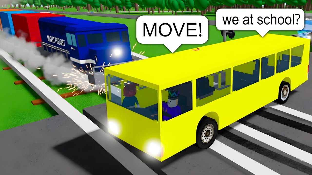 I Drive Bus FULL of Passengers on Roblox BUT TRAIN Coming FAST